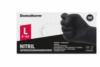 DOMOTHERM Untersuchungs Handschuhe Nitril unsteril puderfrei L schwarz